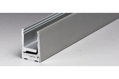Voorgeboord klikprofiel PROFIX, voor 8/13.5 mm glas, B21 H30 L3000, glanzend aluminium
