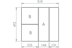 Fit bestekinzet V2 60 zwart