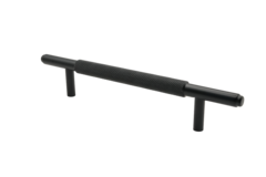 Gekrulde T-greep ø12 ba 320 384x35mm mat zwart