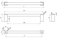Greep SEGMENT ba160 eik + zwart