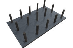 Modulo set frontlade antislip+stokkenset zwart k90 824 x 472 x 15 mm