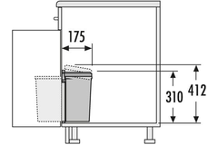 Hailo pico afvalemmer wit 5l