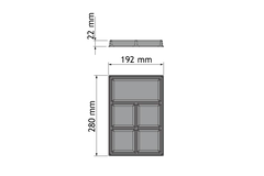 Chic line accesoire indeling  b.192  d.280mm