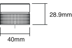 Knop POINT Ø40 aluminium titanium zwart