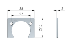 Adapter 2mm voor scharnier Kimana