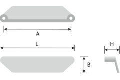 Komgreep triad 168 ba 160 zwart mat