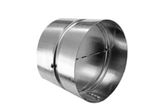 Paneir bds vlinder-terugslagklep 125mm galva/alu met extra lang aansluitstuk