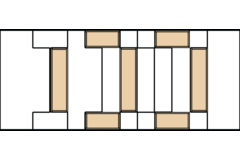 Os ladeindeling k 120 cm h 5,1 cm leigrijs