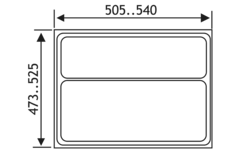 Inleglade flexytray b540-505x d525-473mm antraciet