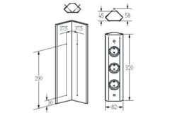 Energiebox 3st nl-d 320mm rvs