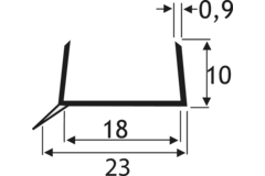 U-prof.vr.plinten 16/18mm (4m) wit