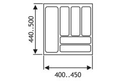 Inleglade b401-450 d441-500 2,5mm wit