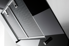 Novy Vision 120 cm zwart glas wanddampkap recircul