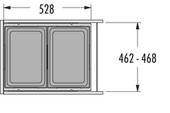 Hailo eurocargo-Synchro k.50cm 2x38l SoftClose
