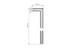 Structura profiel muurbevestiging 2000mm zwart alu