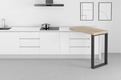 90° arm. pivot. tafel (+ voet - excl blad) 800mmx5