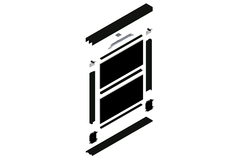 Horizontaal H-profiel PRH10V 4m alu zwart