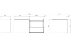 Highline 1 afvalemmer 21l rvs k.40cm volledig uittrekbaar met SoftClose