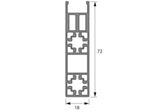 Cadro Schuifladeprofiel AvanTech YOU / Actro YOU / Actro 5D, 3000 mm, roestvrij staal finish