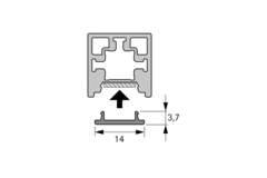 Cadro Diffusieprofiel / Afdekprofiel transparant