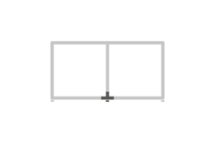 Cadro 3-voudig 2D-verbindingshoek met hoogteverstelling mat zwart