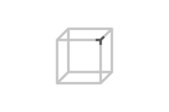 Cadro 3-voudig 3D-verbindingshoek mat zwart