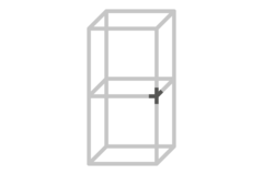 Cadro 4-voudig verbindingshoek mat zwart