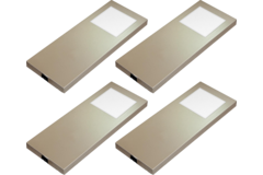 Hera set 4 x Slim-pad F led 5W 24V 3000K RVS-look+ transfo led 30