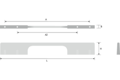 Greep caravelle 160/224 zwart