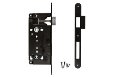 Slot AGB zwart WC 90mm +tegenplaat Small recht