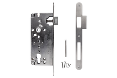 Slot AGB old silver/carbon black look cyl 85mm +tegenplaat Small recht