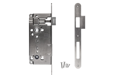Slot AGB old silver/carbon black look WC 90mm +tegenplaat Small recht