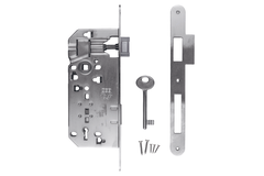 Slot AGB inox look 90mm+tegenplaat Small recht