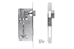 Slot AGB inox look WC 90mm +tegenplaat Small recht