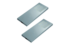 Hera set 2 x Slim-pad led 5W 24V 3000K RVS-look+ transfo 15W