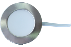 Solo ledspot d.58mm 2.4w 4000K 230V RVS-look+ 2 M + 2 meter kabel zonder stekker