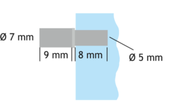 Schabdrager+kapje glasklaar 5mm