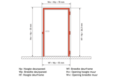 Xinnix X2 kit kopstuk wit breedte 980mm openduwen