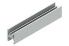 Horizontaal U-profiel boven RS-Base 4m zwart