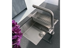 LR spoelbak 1534R RVS 555X440