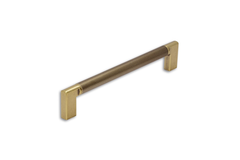 Greep 160mm alu geribbeld vintage goud