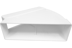 System 220 hoek 45° vlakkanaal 220x90mm wit