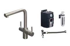 Insinkerator 3n1c 3 in 1 l-water tap chroom  +tank + aansluitset