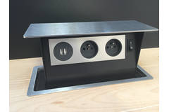 S-box rvs b-f (2 st + 2 usb a/c 25w)