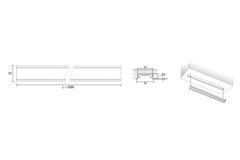 Led profiel Channelline 12 2000mm inbouw aluminium
