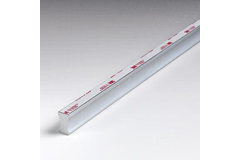 Handgreep met bevestiging VHB, B8 H17 L260, glanzend aluminium