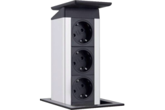 Evoline port push cuisine rvs b-f3 stopcontacten 3 stopcontacten