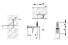 Schabdrager K-Line nikkel d.5mm met pin