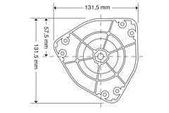 Poot como uittrekbaar d.50mm h.710+190mm zwart mat