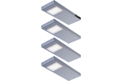 Tadeo led-Set 4 x 3.5w 12V 3500k RVS + schakelaar